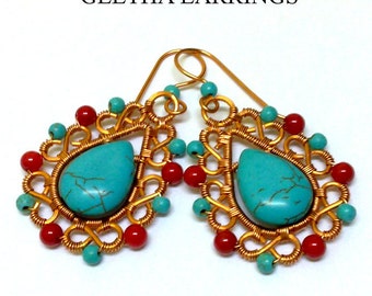Wire Wrapped Geetha Earrings Tutorial