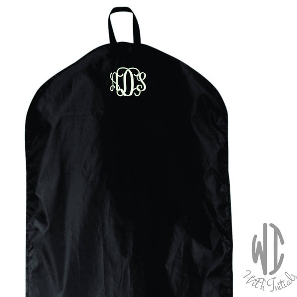 Monogrammed nylon Garment Bag, Hanging Garment Bag, Personalized Garment Bag, Custom Garment Bag, Clothes Bag, destination wedding, 7 colors