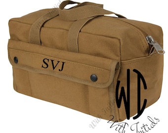 Personalized, Mechanic Tool bag, Heavy Weight, Canvas Tool Bag, emergency car bag, work bag, camp bag, gift for him, dad gift, grandpa