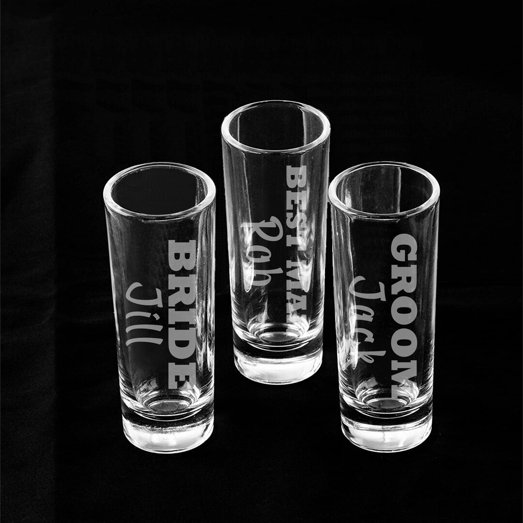 Shot Glass Wedding Favors Bridal Party Rehearsal Dinner Etsy