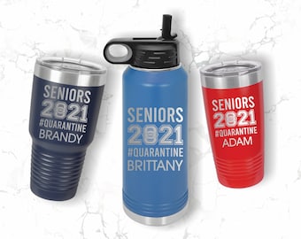 Graduation tumbler 2022, quarantine, laser engraved tumbler,  graduation gift, gift for her, gift for her, tumbler 2022, college grad,  T235