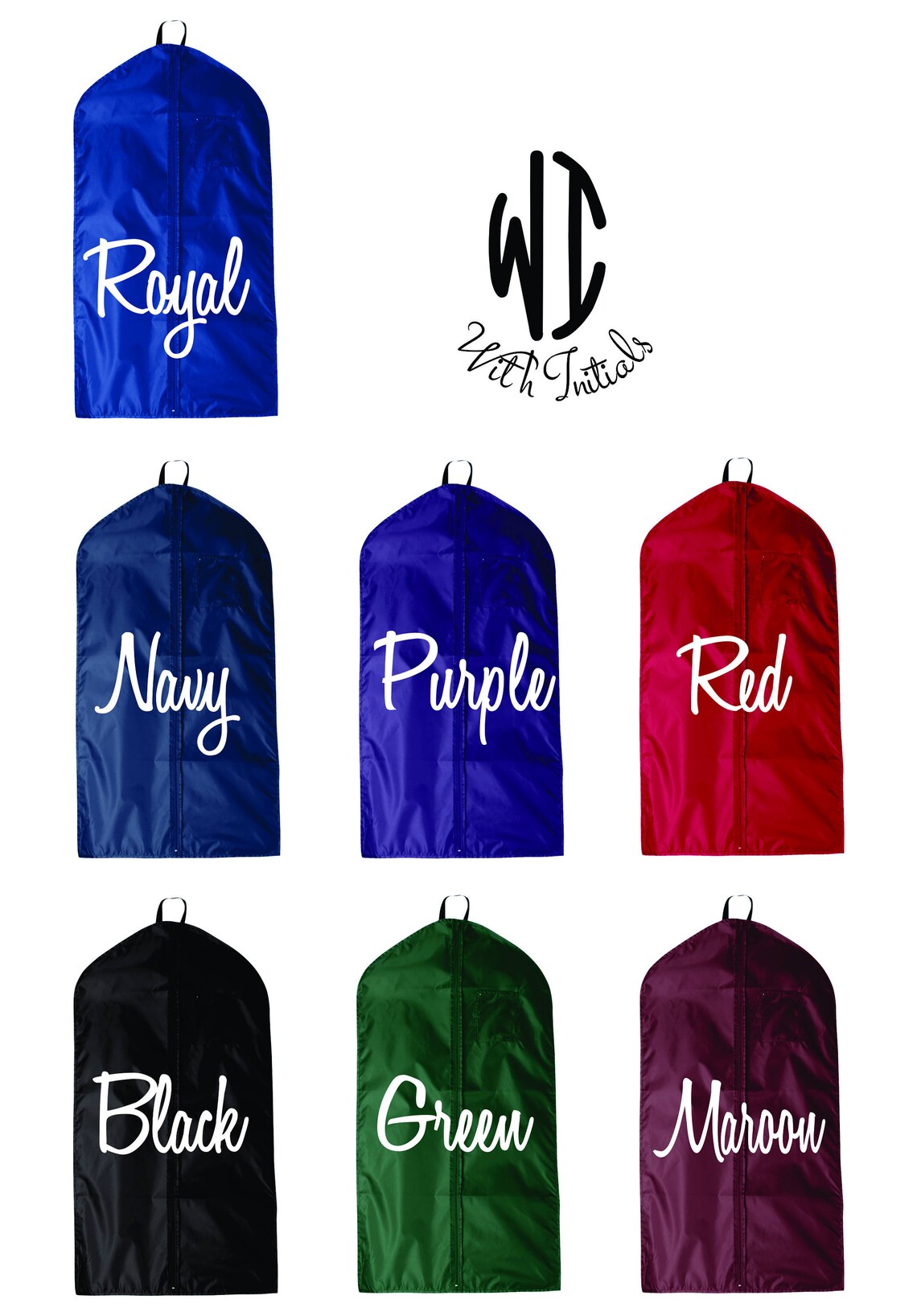 Monogrammed Nylon Garment Bag Hanging Garment Bag Etsy