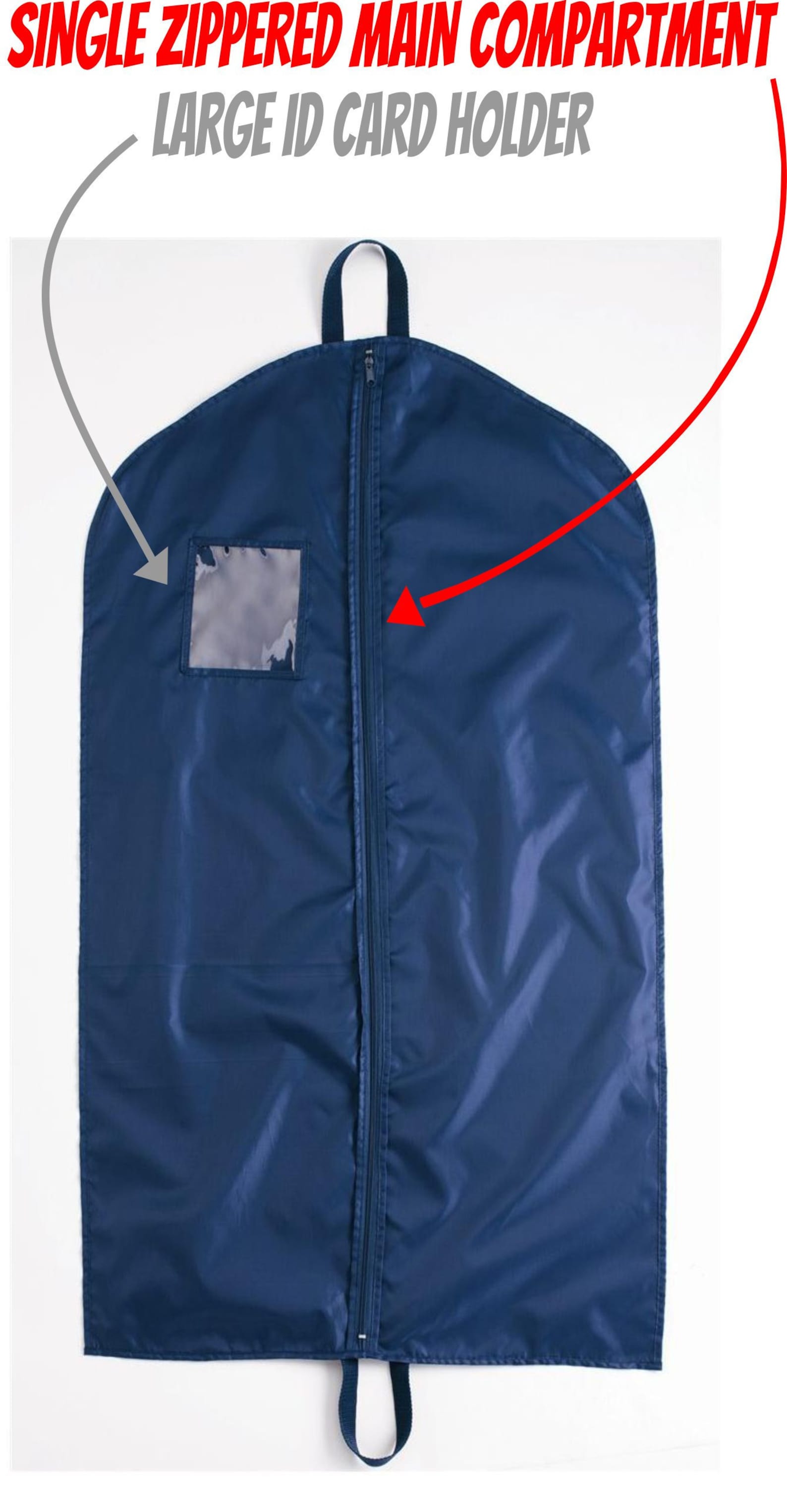 Monogrammed Nylon Garment Bag, Hanging Garment Bag, Personalized