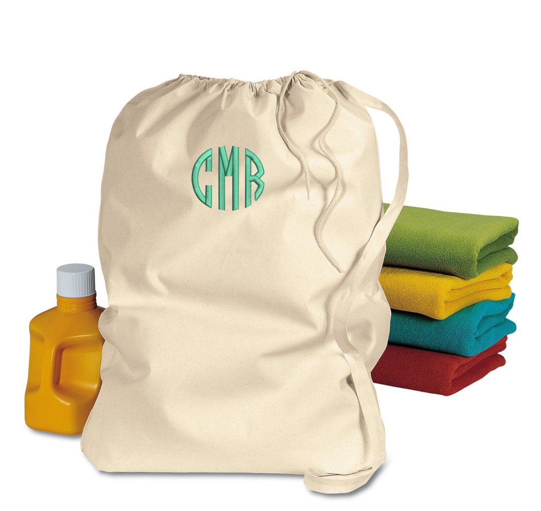 Personalized, Large Laundry Bag, Camp Bag, Clothes to Wash, Take to