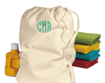 Personalized Large laundry bag, Camp bag, Monogram laundry bag, College student, FREE monogram
