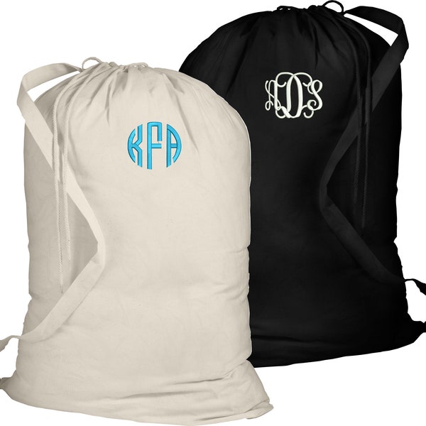 Personalized Large laundry bag, Camp bag, Name or initials laundry bag, college gift, student gift, kids clothes bag, FREE monogram