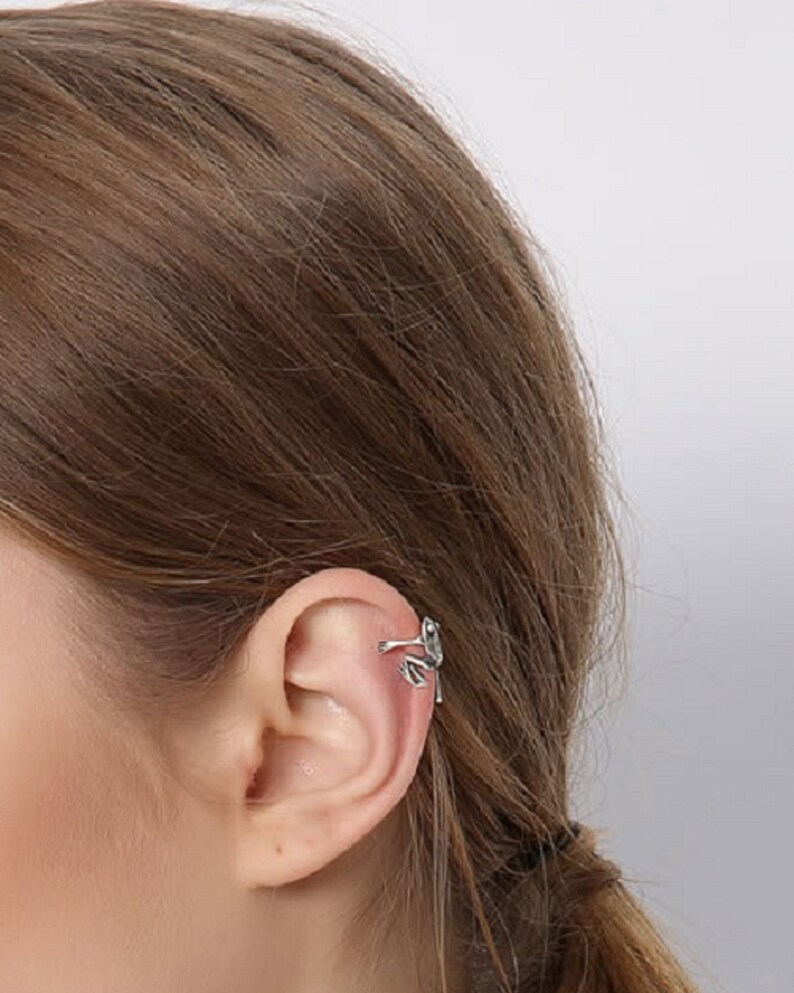 1pcs Tree Frog Fake Cartilage Ear Cuff S925 Sterling Silver Etsy