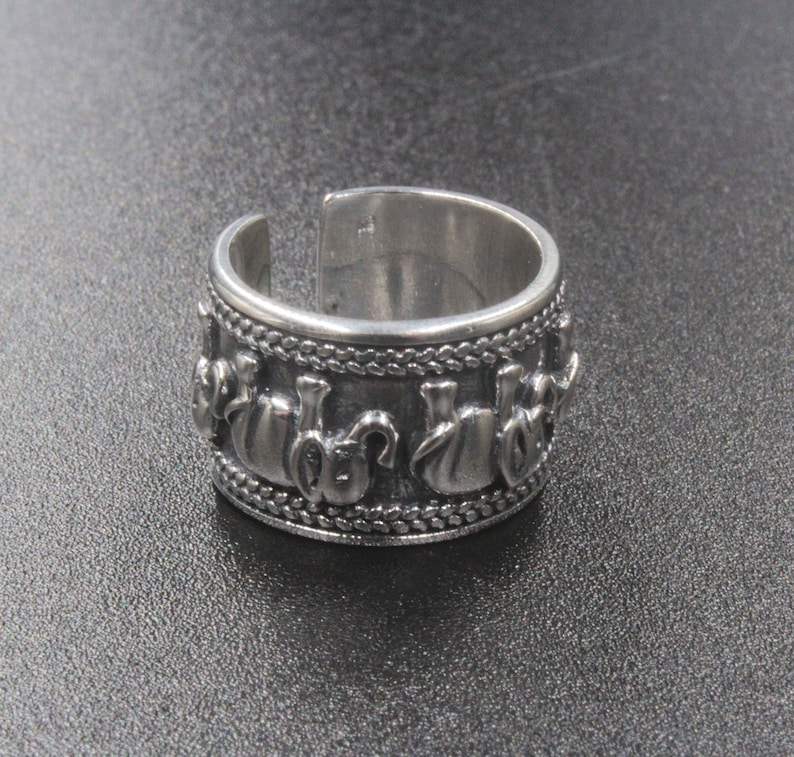 US 5-8 Vintage Retro Silver Elephant Joint Knuckle Rings Open Elephant Adjustable Ring 925 Sterling Silver Band Sizes