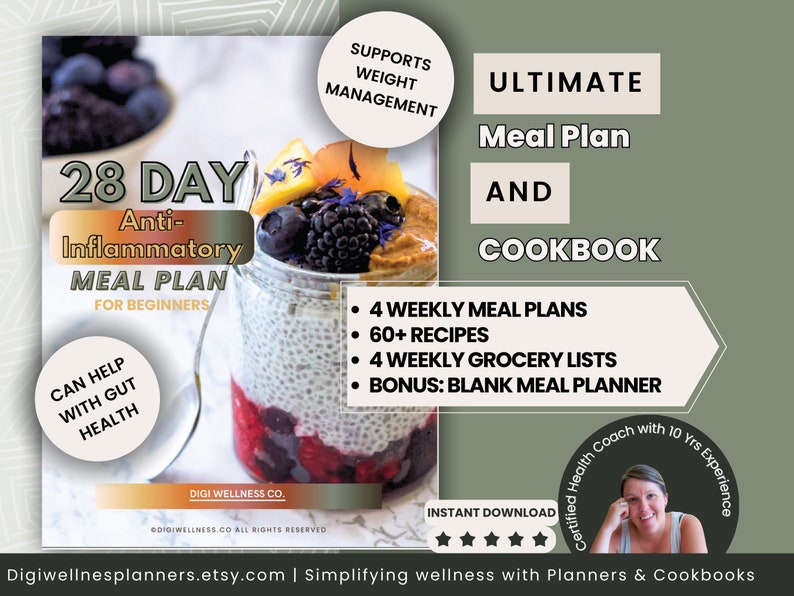 4-Week Anti-Inflammatory Meal Plans (Spiral Bound) main image 1