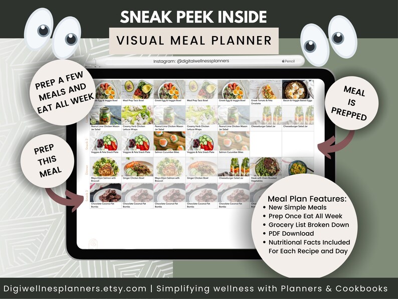 7 Day Diabetic Meal Plan with 16 Low Glycemic, Low Carb Recipes for Weight Loss & Blood Sugar Management | Meal Prep Guide and Shopping List