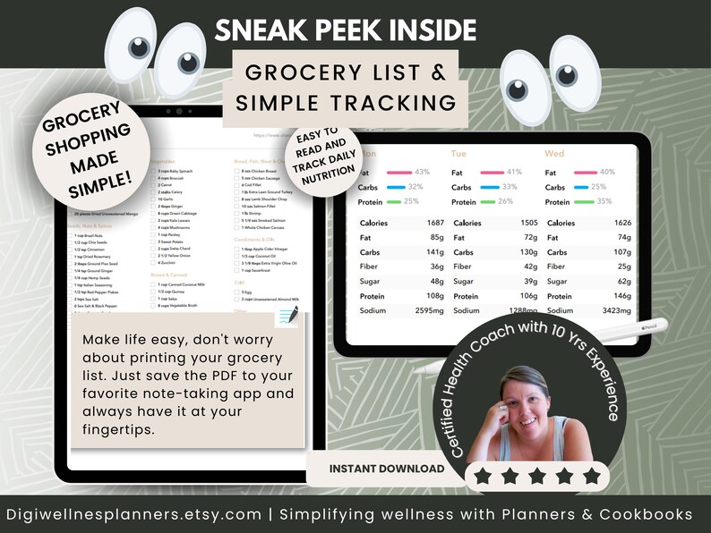 7 Day Diabetic Meal Plan with 16 Low Glycemic, Low Carb Recipes for Weight Loss & Blood Sugar Management | Meal Prep Guide and Shopping List