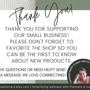 Pode incluir: Obrigado! Obrigado por apoiar o nosso pequeno neg&oacute;cio! Por favor, n&atilde;o se esque&ccedil;a de adicionar a loja aos seus favoritos para ser o primeiro a saber sobre novos produtos. Tem alguma d&uacute;vida ou precisa de ajuda? Envie-nos uma mensagem, adoramos conectar! Treinador de sa&uacute;de certificado com 10 anos de experi&ecirc;ncia