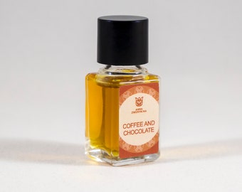 Coffee and chocolate -olfactory art in a bottle - gourmand fragrance with chocolate, bitter orange, black pepper, cocoa, coffee, vetiver