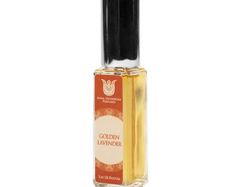 Golden lavender - olfactory art in a bottle. floral fragrance with lavender, rose, jasmin, cassia, ylang ylang, ginger lilly and  rosewood