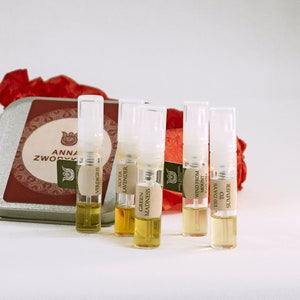 Your-10 sample set: 10 custom sampler pack, any 10 samples of olfactory art in a bottle image 4
