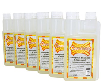 WHOLESALE CleanSheep Sheepskin Shampoo & Woolwash Concentrate, 6 BOTTLES bulk pack