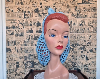 Half Snood Vintage Style Hair Snood Rockabilly Made to Order 1940s