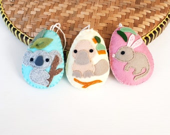 Easter Eggs Ornament - 100% Pure wool Felt, decoration, Perth