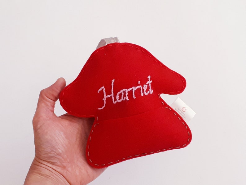 RED Toadstool Tooth Fairy pillow 100 pure wool felt Perth Etsy