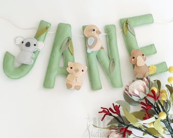 GROTE Australiana-vilten naambanner - aangepaste bestelling, Perth