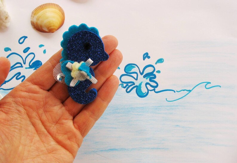 Glitter Seahorse Brooch or Pin Pure Wool Felt Perth Etsy Australia