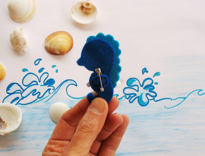 Glitter Seahorse Brooch or Pin Pure Wool Felt Perth Etsy Australia
