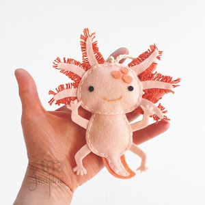 Made to order - Axolotl Ornament - 100% Pure wool Felt, decoration, Perth