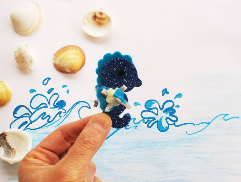 Glitter Seahorse Brooch or Pin Pure Wool Felt Perth Etsy Australia