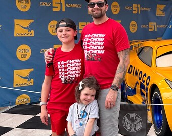 Youth Lightning McQueen Ka-Chow T-Shirt: Disneyland Matching Shirt