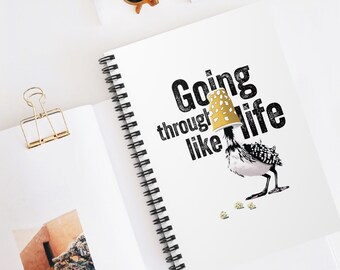 Becky Bird Spiral Notebook: Ruled Line Paper