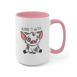 Moana Accent Mug, Pua Accent Mug, Blame It On The Pig Mug, Disney Mug, Disneyland Mug, Disney World Mug, Matching Family Disney Mugs imagen 8