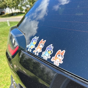 Bluey, Bingo, Bandit & Chilli Heeler, Vinyl Die-cut Sticker Sheet ...