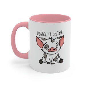 Moana Accent Mug, Pua Accent Mug, Blame It On The Pig Mug, Disney Mug, Disneyland Mug, Disney World Mug, Matching Family Disney Mugs imagen 3