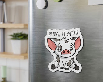 Pua Pig Magnet: Moana Inspired Die-Cut Vinyl Magnet