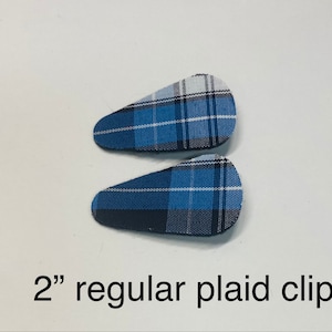 School uniform Set of 2, Back to school hair clips, plaid clips, uniform bows, uniform fabric accessories, baby bows