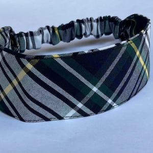 School uniform Back to School Saint Theresa uniform plaid 35/Navy, White, Yellow . Soft Elastic headband. Bows for Girls