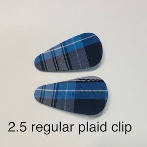 School uniform JC106 Set of 2, Back to school hair clips, plaid clips, uniform bows, uniform fabric accessories, School bows