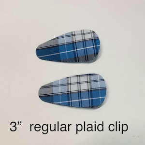 School uniform Set of 2, Back to school hair clips, plaid clips, uniform bows, uniform fabric accessories, baby bows
