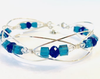 Chase the Blues Away Sterling Silver Bracelet