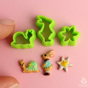 Custom cutter/Printed to ORDER/Set of cutters 3 pieces (Easter snail). PLA plastic. Miniature gingerbread are not included