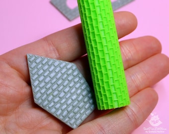 Rodillo personalizado/Impreso a PEDIDO/Rodillo #1 "Ladrillo" para arcilla polimérica. Plástico PLA.