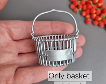 Miniature 1:6 Scale Kitchen fruits/vegetables Basket/ Kitchen Accessories/Dollhouse Set