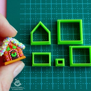 Custom cutter/Printed to ORDER/Set of cutters 5 pieces for making a house\Mini house Y60. PLA plastic. The house is not included