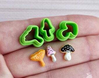 Mushroom Cutter Set: 3D Printed PLA Clay Cutters (number 2)