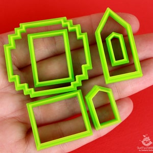 Custom cutter/Printed to ORDER/Set of cutters 6 pieces\making a house from polymer clay(ХД1\6). PLA plastic. The house is not included