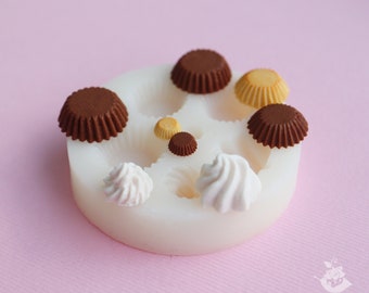 Miniature Cupcake Silicone Mold for Polymer Clay