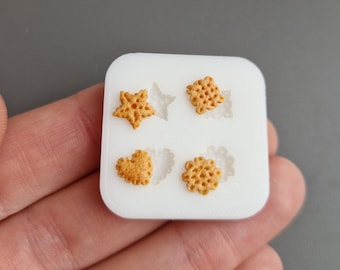 Miniature Cracker mold: Polymer Clay Food-Safe Silicone