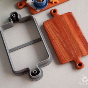 Custom cutter/Printed to ORDER/Cutter "Kitchen board". Option 4. PLA plastic. Miniature board are not included in the price of cutters.