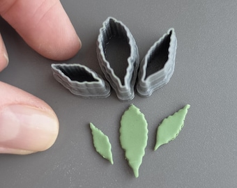 Polymer Clay Cutters: Leaf Set (3 Piece) for cauliflower