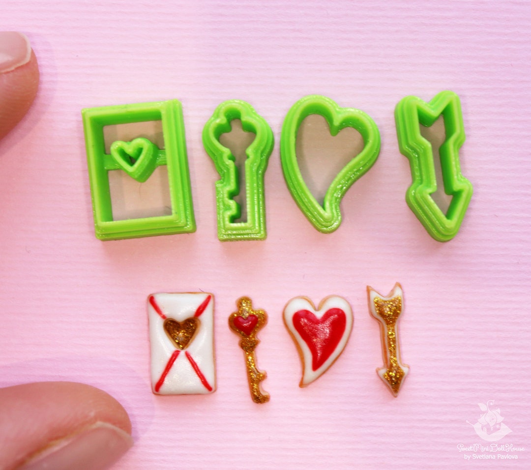 Custom Cutter/printed to Order/set of Cutters 4 Pieces Key to the Heart ...